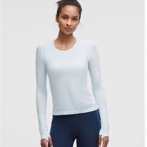 lululemon athletica Sky Blue Long Sleeve Tee